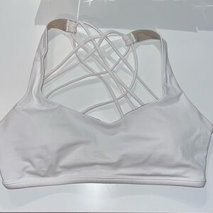 Lululemon White Free to be Wild Sports Bra